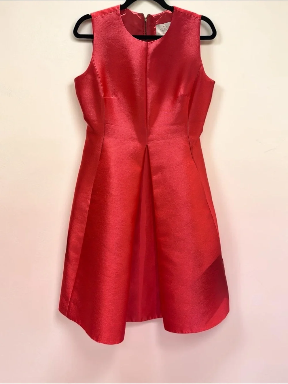kate spade vibrant Coral Sleeveless Fit-and-Flare Party Dress - Picture 1 of 4